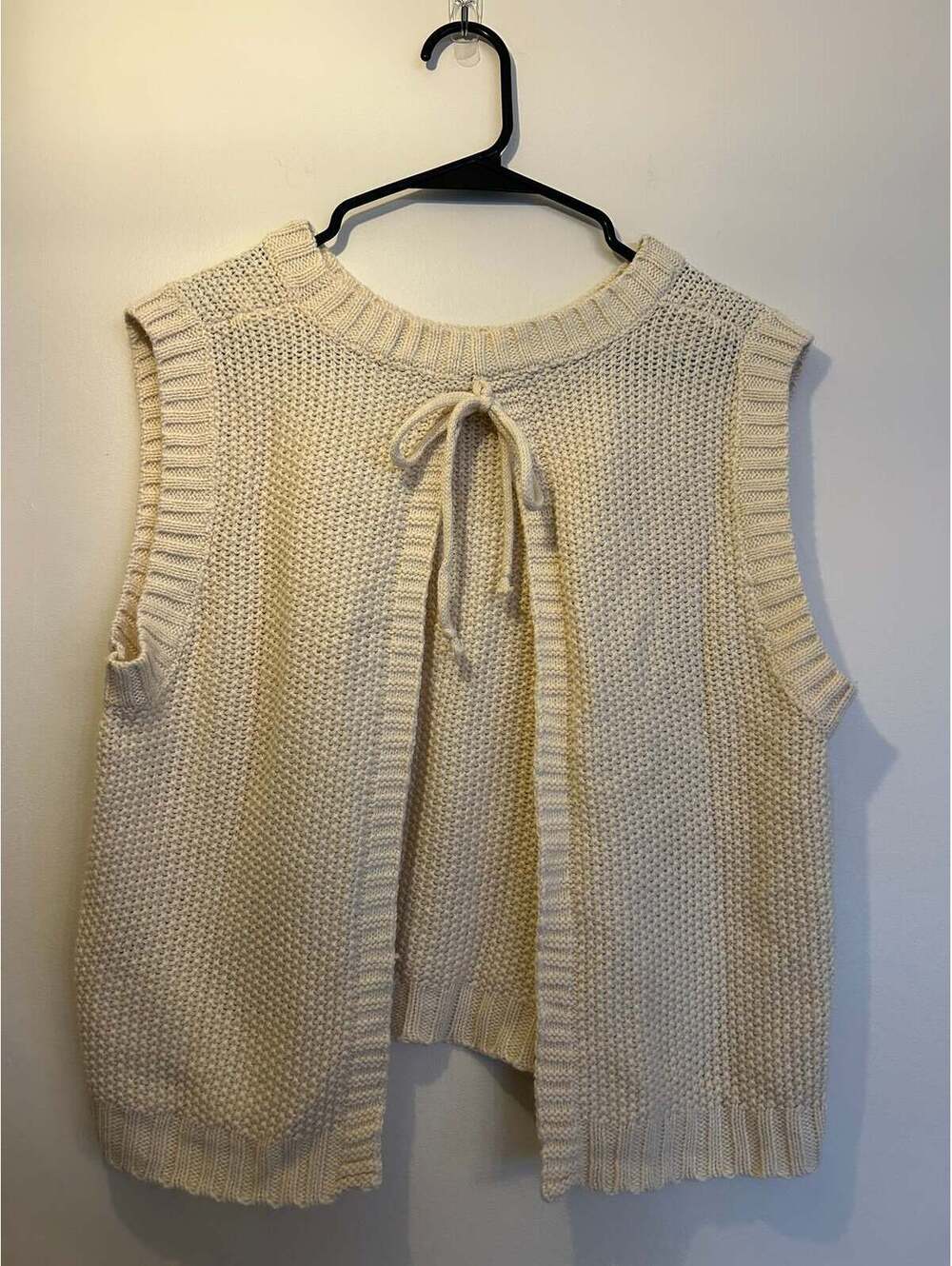 Sweater Vest with Tie Front S/M